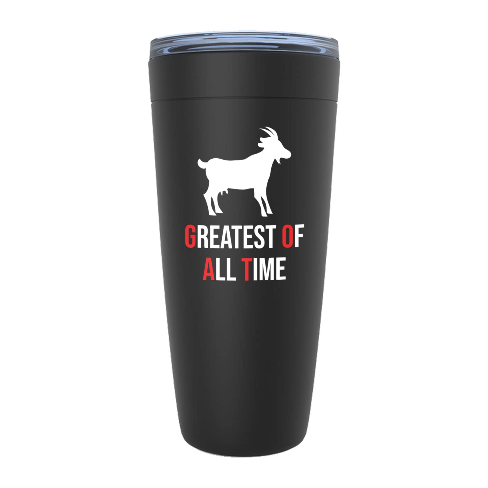 Animal Black Edition Viking Tumbler 20oz - Goat, Greatest Of - Slang Word Farm Animals Goat Lover Positive Quotes Wordplay Outdoor Farming for Farmer Dad