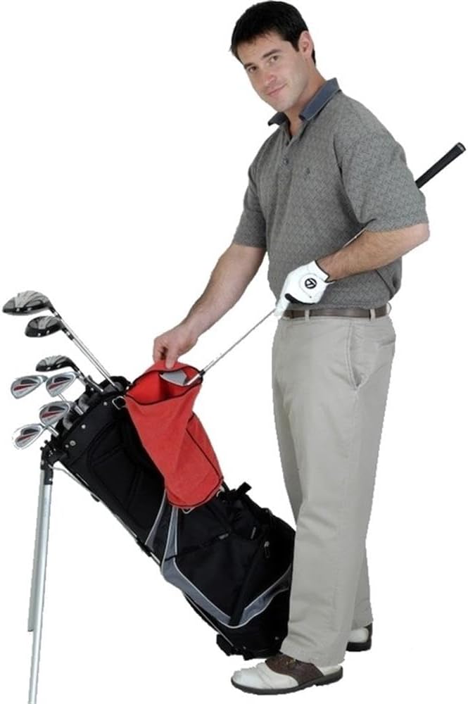BOWERY HILL Premium Microfiber Spotless Swing Golf Towel in Black