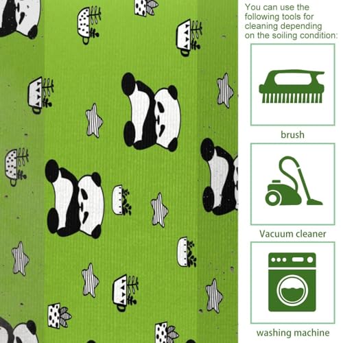 Alfombra de cocina para pasillo y cuarto de lavado VAPOKF, tapetes de panda decorativos 5