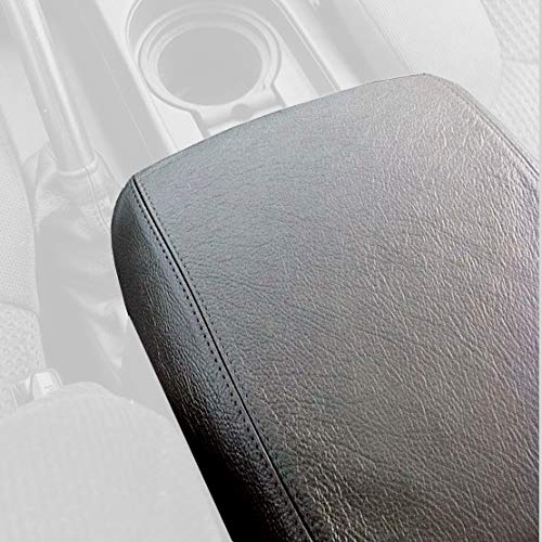 RedlineGoods armrest Cover Compatible with Nissan Xterra 2005-15. Tailor Made - not Universal. Genuine top-Grade Italian Black Suede (Alcantara) with Red Thread
