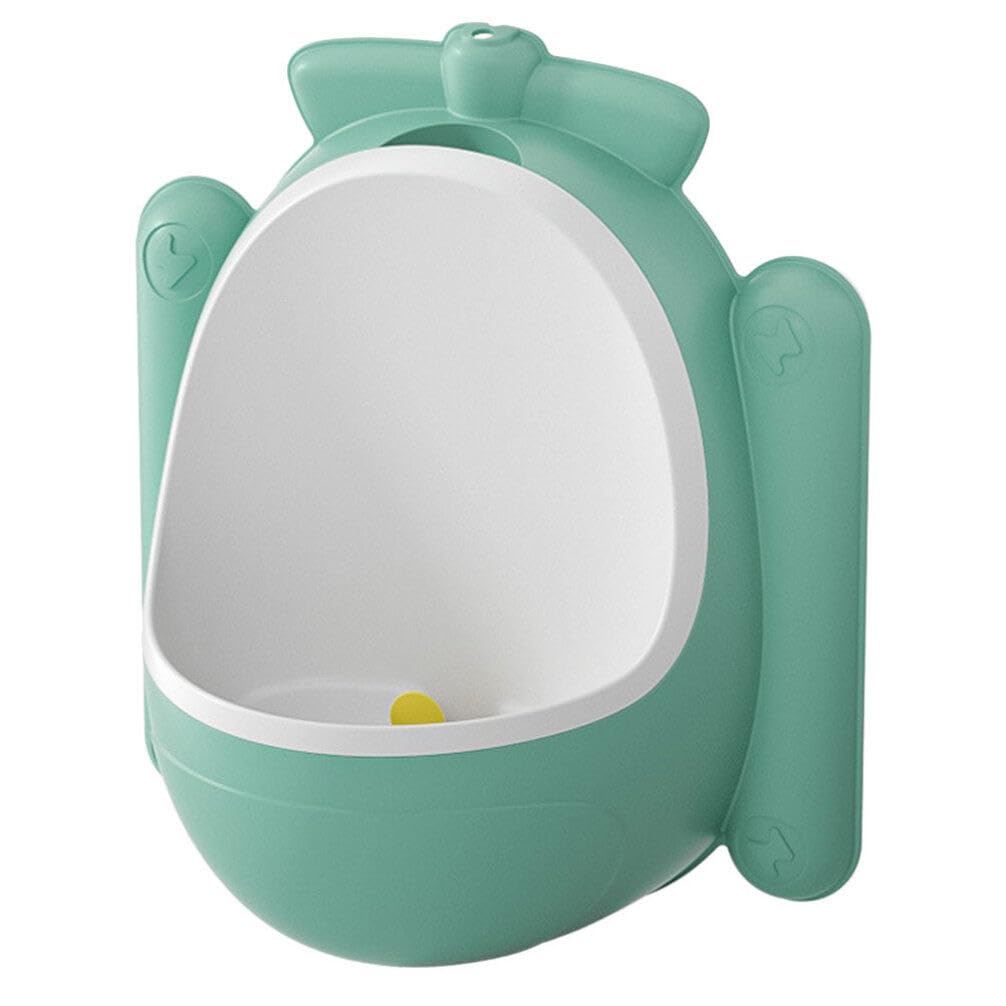 Ipetboom Boy Urinal Potty for Toddlers Wall-Mounted Portable Training Urinal Height Splash Guard and Fun Cartoon Design for Easy Potty Training Green