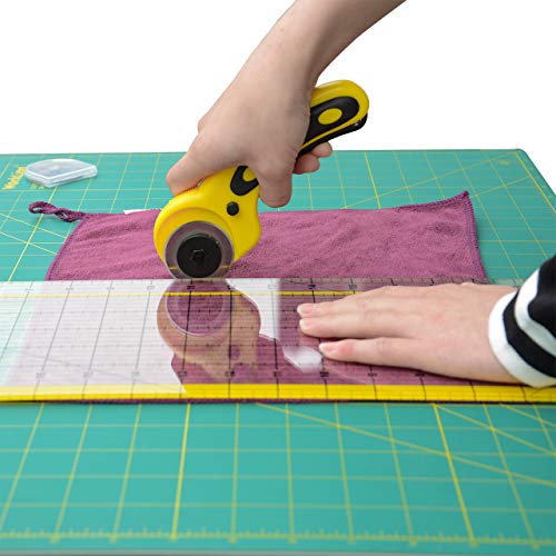 image for WORKLION 45mm Rotary Cutter Set: Ergonomic Rotary Cutter with Safety L