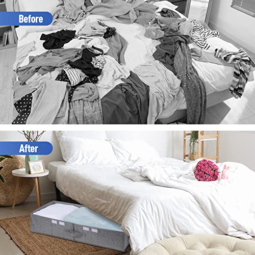 image for Fixwal Underbed Storage Containers 3 Pack, Large Under Bed Storage Bin