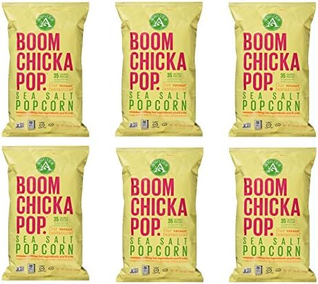 Angie's Boom Chicka Pop Sea Salt Popcorn, 4.8 Oz (Pack of 6)