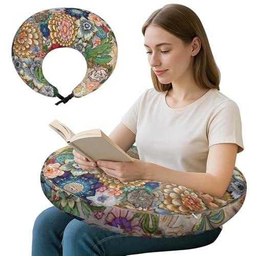 Queen Hero Lap Pillow for Reading & Gaming Lap Desk Pillows for Crocheting & Crafting with Elbow & Arm Support Cushion for Ergonomic Use on Bed and Couch