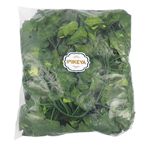 Besportble 18 peças de videira artificial de folha de hera com 50 peças de abraçadeiras, guirlanda p