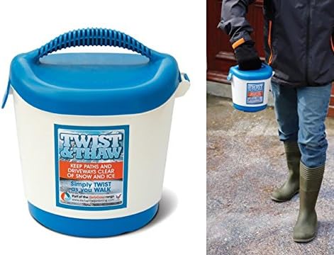 Grit Spreader Hand Held Rock Salt Shaker Path Clearer Snow Ice De-Icer Thaw NEW!