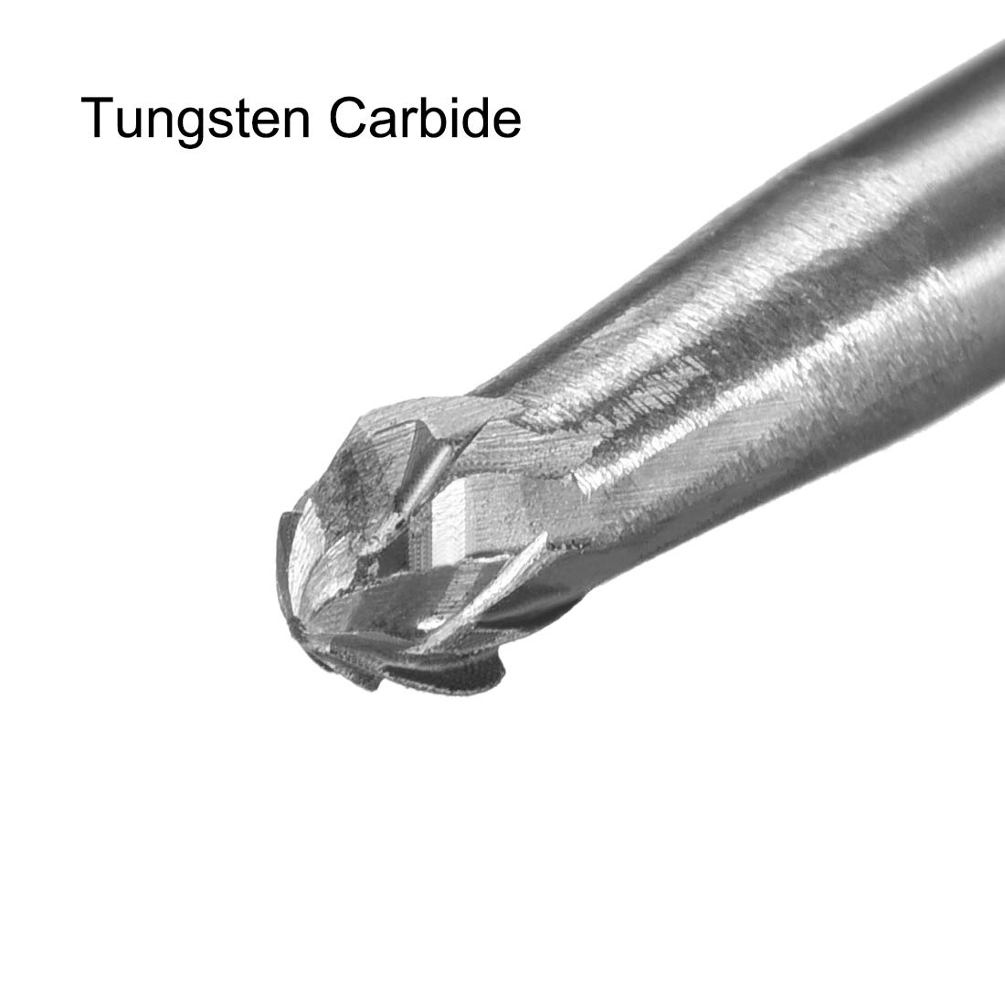 uxcell Tungsten Carbide Rotary Files 1/8" Shank, Double Cut Ball Shape Rotary Burrs Tool 3mm Dia, for Die Grinder Drill Bit Wood Soft Metal Carving Polishing Model Engineering, 2pcs