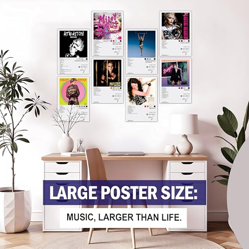 Image of Wonder Hub Miley Wall Posters 8x12 inch (A4 Size) Included Self Adhesive on Back Wall Decor Posters Wall Art For Bedroom, Living room, Office, Dining Room