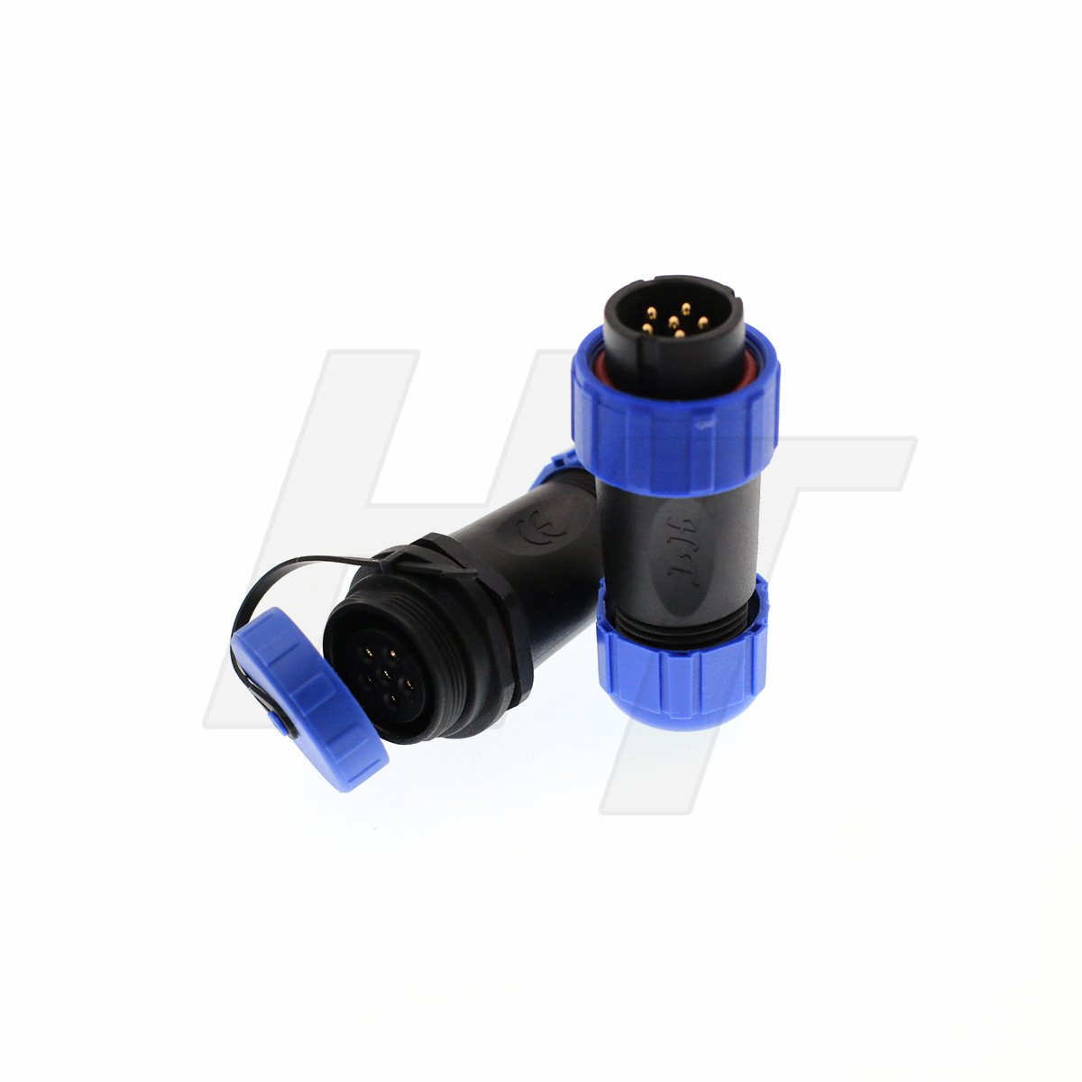 HangTon HE13 6 Pin Male Female Quick-Disconnect Waterproof Connector, 125Volts 5 Amp Power for Outdoor Marine LED Power Devices