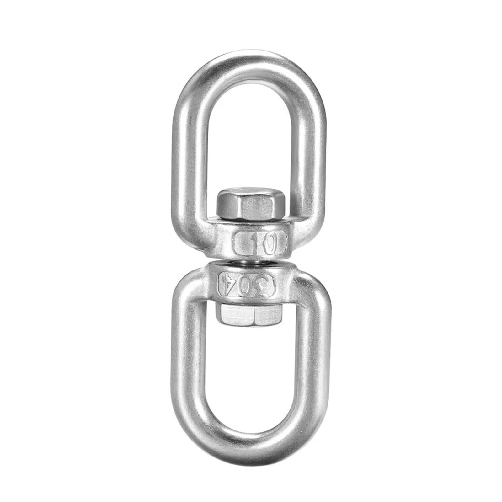 SITBXO Giratorio de Doble Extremo 10 Piezas M4 M5 M6 M8 M10 De Acero Inoxidable Doble Extremo Giratorio con Gancho Ojo, Grillete Anillo, Mosquetón(M12)