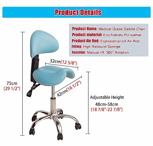 Tabouret de selle contre le mal de dos réglable pour esthéticienne - 2