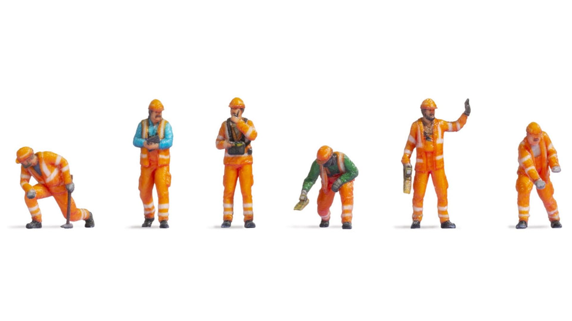 Railway Shunters (6) Figure Set Z gauge Noch 44511