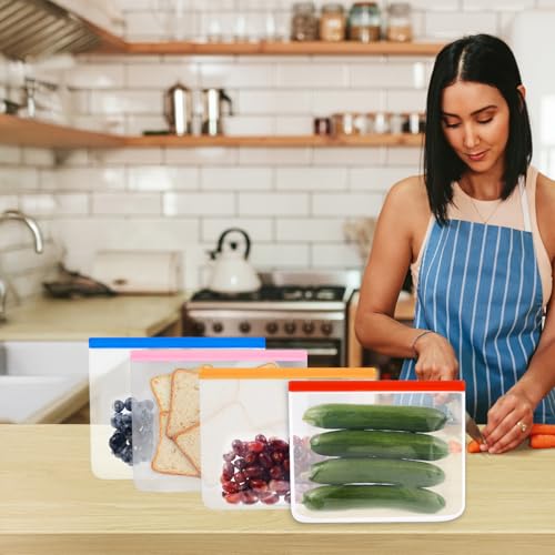 Pacote com 4 bolsas de armazenamento pequenas coloridas conjunto de bolsas organizadoras para cosméticos acessórios essenciais de viagem 21,5 x 18 cm vermelho, laranja, rosa azul