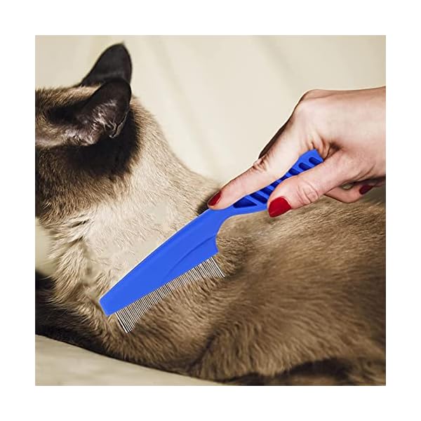 6pcs rabbit grooming kit included rabbit grooming brush, pet hair remover, pet shampoo bath brush, double-sided pet comb，pet nail clipper and trimmer for rabbit hamster bunny and guinea pig, blue - image 6