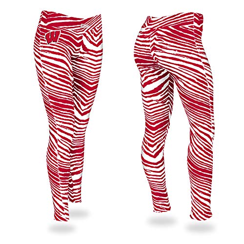 Leggings de Mujer NCAA Zubaz Zebra con cintura alta elástica que evita transparencias al agacharse
