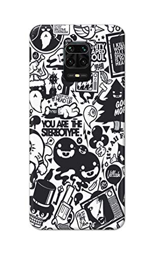 Image of Printed Hard Back Cover Case for Mi Redmi Note 9 Pro | Mi Note 9 Pro Max Back Cover (Mixed Cartoon) -702
