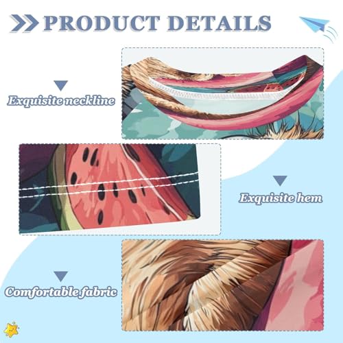 Swing Shirts Capybara Swim Watermelon Boy Swimsuit Sunscreen T-Shirts Sun Swimwear Sets UPF 50+3