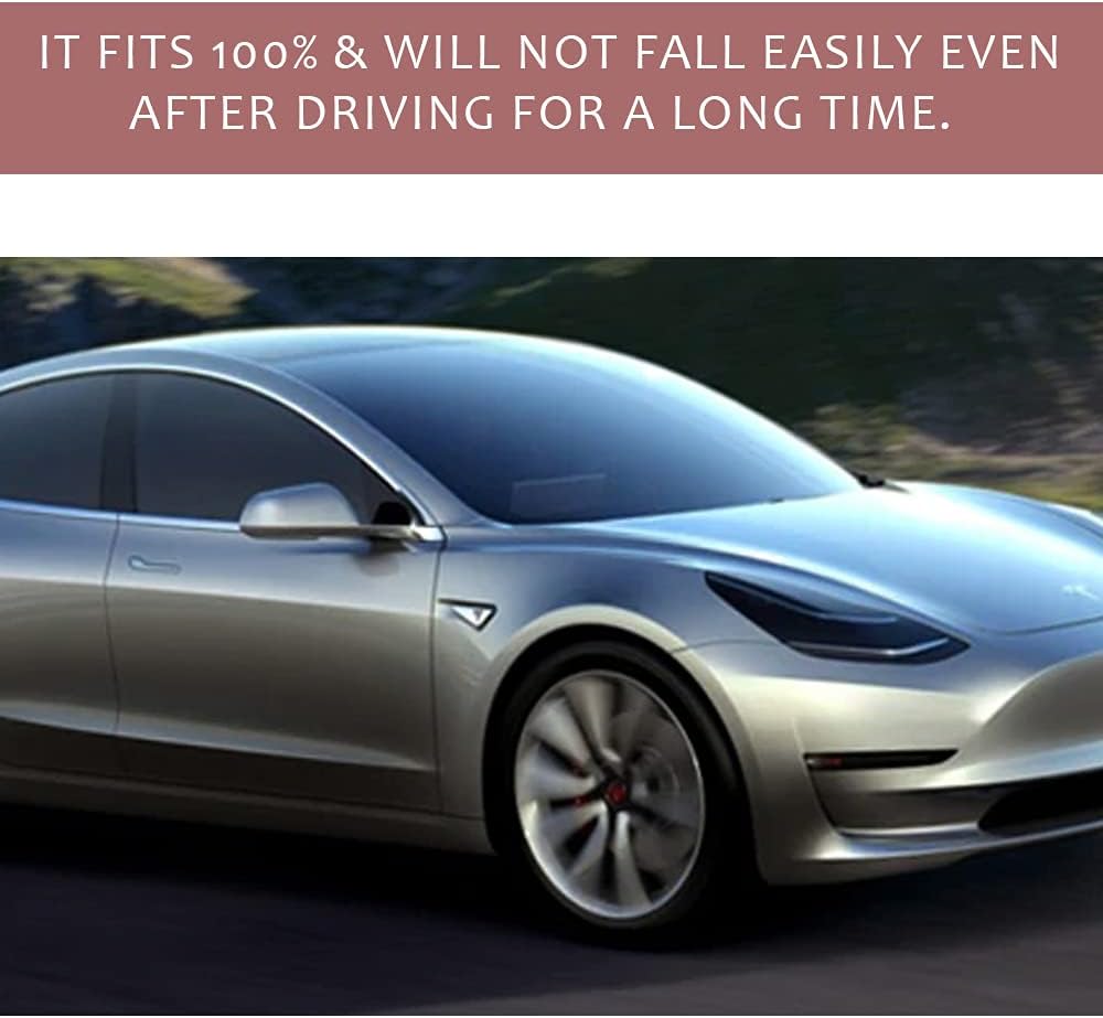 Center Caps Hubcaps Cover Aero Wheels for 18-inch Original Standard Rims Compatible with Model 3 (NOT Compatible with Model 3 Highland)