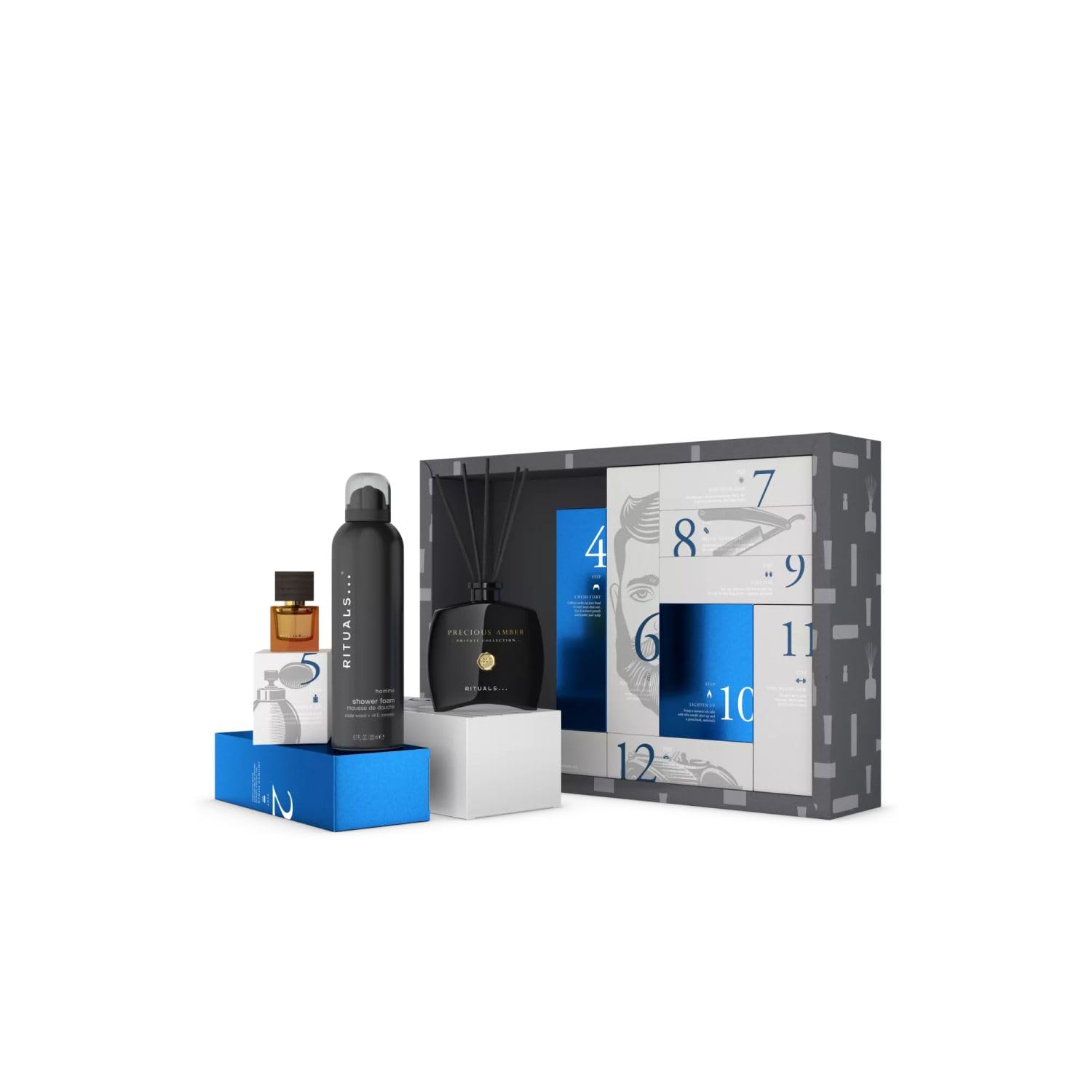 RITUALS Adventskalender The Ritual of Homme - 12 Geschenke für Männer - luxuriöse Geschenkbox für Männer - Weihnachtskalender mit Pflegeprodukten