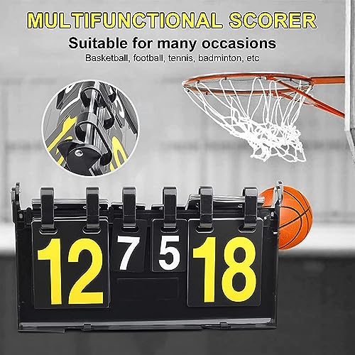 Marcador portátil de mesa con volteo 4 dígitos para deportes miniatura 2