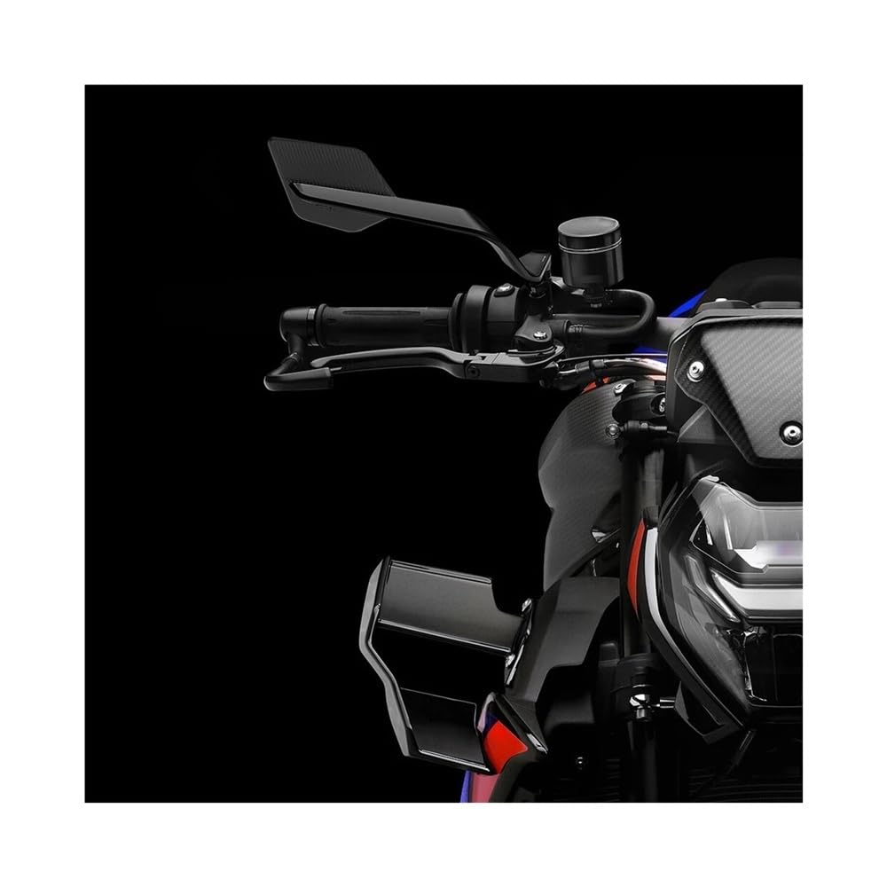 motos Miroir vélo Rétroviseur De Voiture Pour Tuono 660, Rétroviseur Invisible Réglable, Rétroviseur Latéral Rotatif À Aile Fixe(BLACK-White mirror)