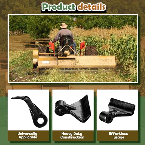 Image of Threlaco 5 Pcs 5.5 Inchwide Replacement Steel Flail Hammer Blade Flail Mower Blades for Tractor Mowers