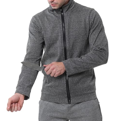 Pounjsd Sicurezza Gilet Resistente Al Taglio Attrezzature Protettive, Livello 5 Abbigliamento protettivo da lavoro, giubbotto anti proiettile, gilet antitaglio e antipugnalata (Giacche/M)