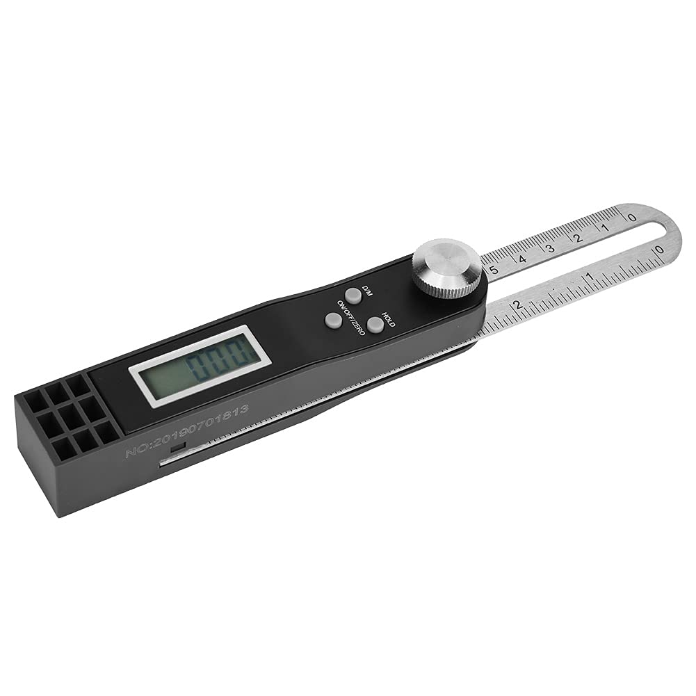 Regla de ángulo del transportador digital de acero inoxidable con escala MM/pulgadas para una medición precisa de 0-360° (0-360°)