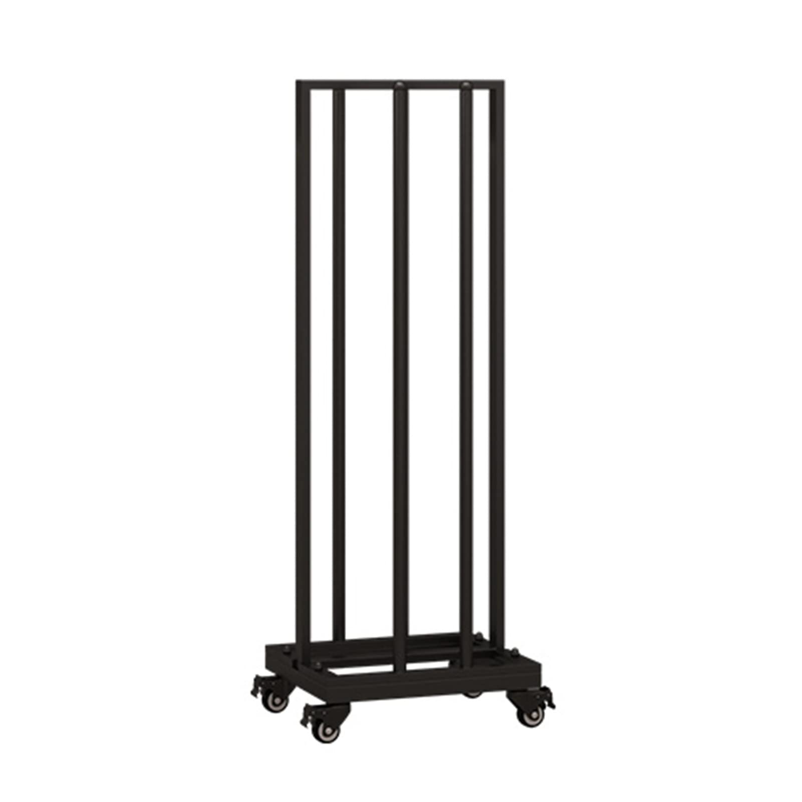 LRZPTDYU Metal Hanger Stacker Cart, 2 In 1 Hanger Organizer Holder With Casters, Portable Clothes Storage Rack For Laundry Room Clothing Store (Color : Black, Size : 35x30x100cm)