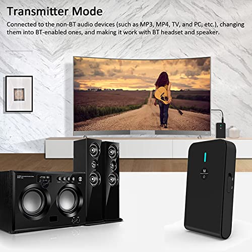 BT-6 2-EM-1 Bluetooth 5.0 Transmissor Receptor Adaptador de Áudio Sem Fio 3,5mm AUX Receptor Recepto