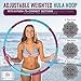 Detachable and Adjustable Weighted Hula Hoop for Adult with 8 Push-to-Connect Sections and Soft Thick Foam Padding for Weight Loss Exercise with Matching Carrying Bag (Up to 3.04 Pounds, 36 Inches)