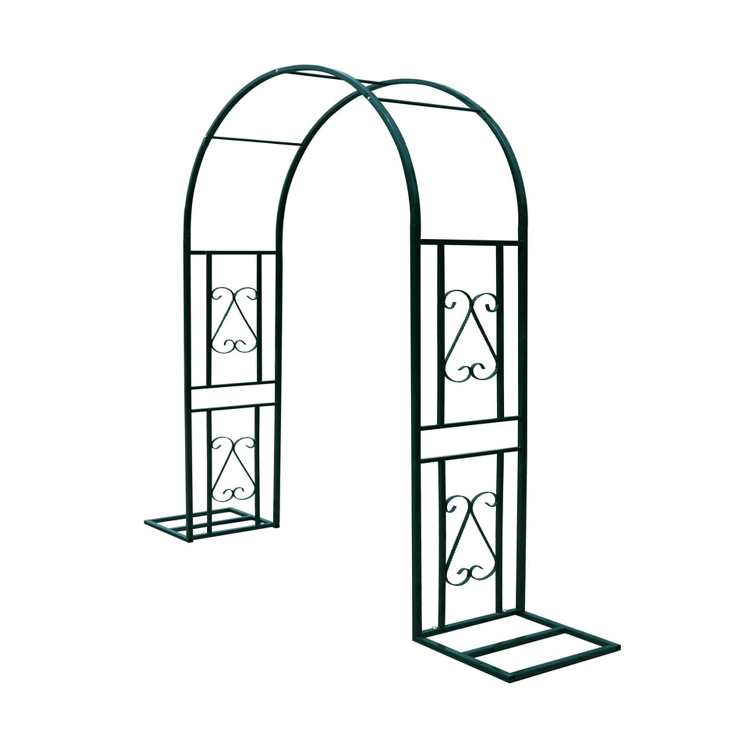 Arche de jardin robuste au design tubulaire carré haut de gamme