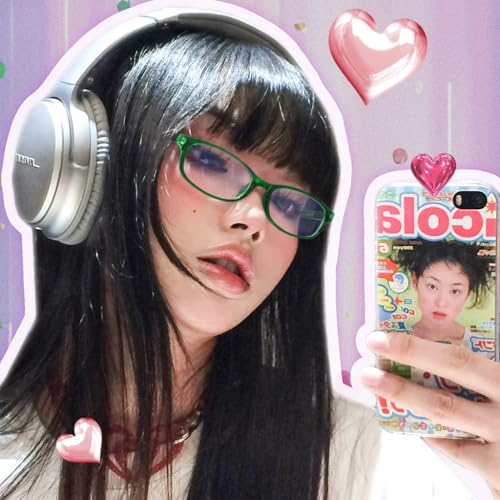 Image of TJUTR Office-Siren Bayonetta Glasses, Blue Light Computer Glasses for Women, Y2K Small Rectangle Frame Eyewear Anti Eyestrain