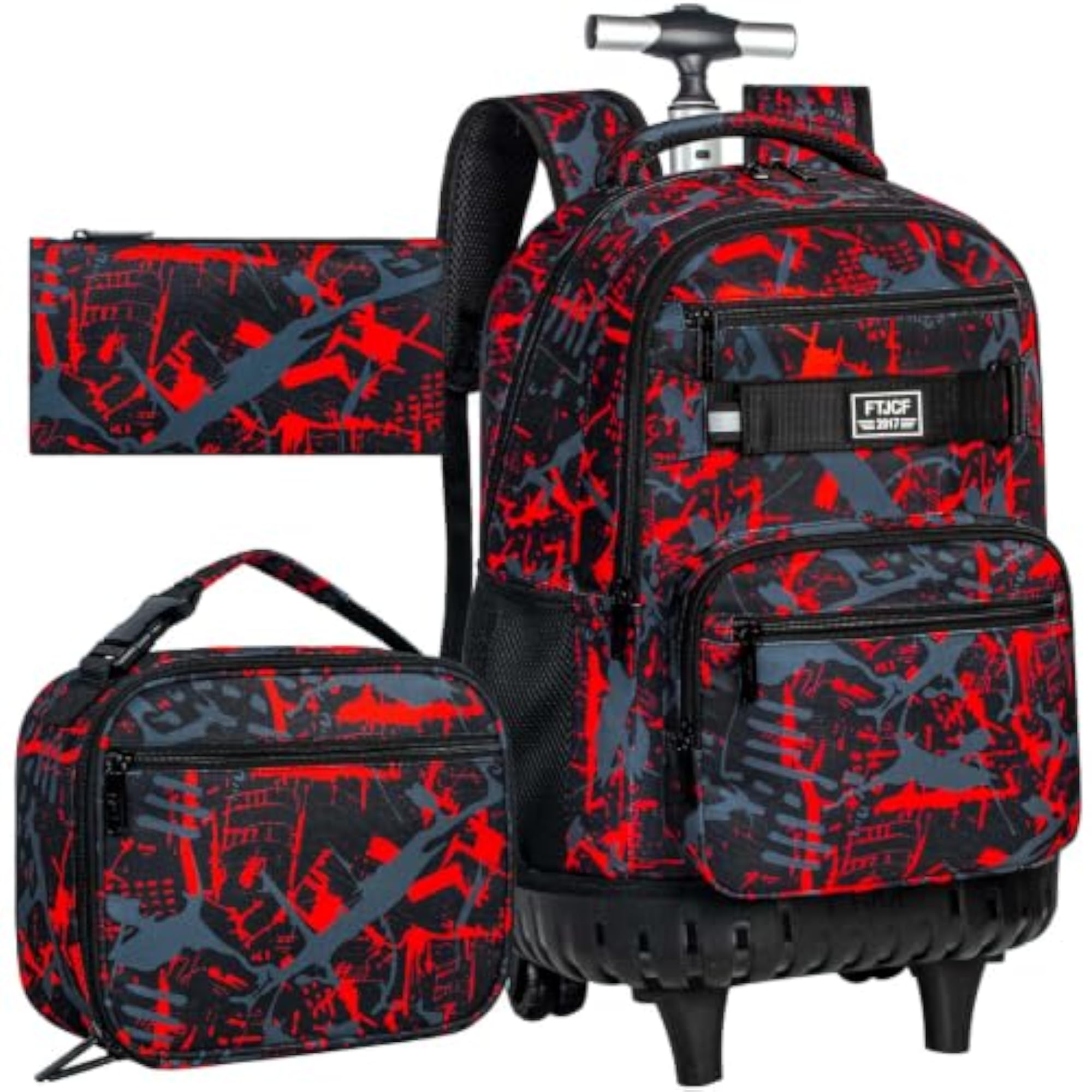 3PCS Rolling Backpack Set for Boys