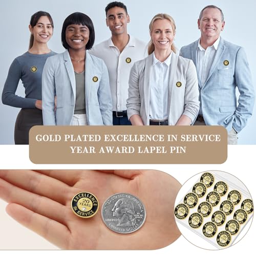 Image of Ferreve 50 /20 Pcs Year of Service Pins Employee Excellence Award Lapel Pin Performance Recognition Reward Anniversary