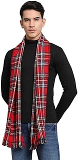 pick ur needs Reversible Winter Muffler for Men | Premium Soft Wool Blend Scarf | Dual-Design Check & Houndstooth Pattern | Warm & Stylish Winter Neck Wrap-picture-12