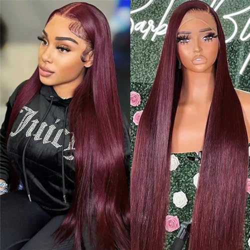 Maycaur 99j Burgundy Lace Front Wig