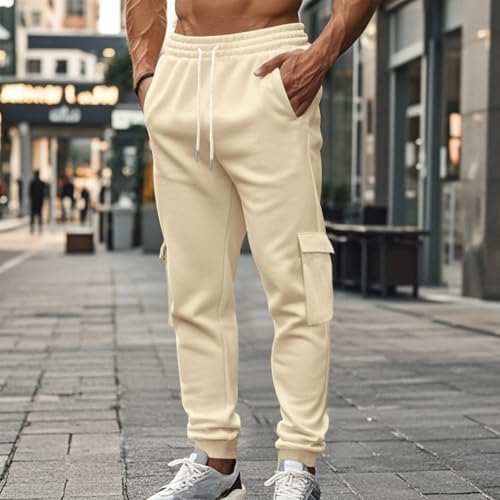Men's Fleece Lined Joggers Pants with 5 Pockets Thermal Casual Sweatpants Athletic Hiking Pants for Winter Workout2