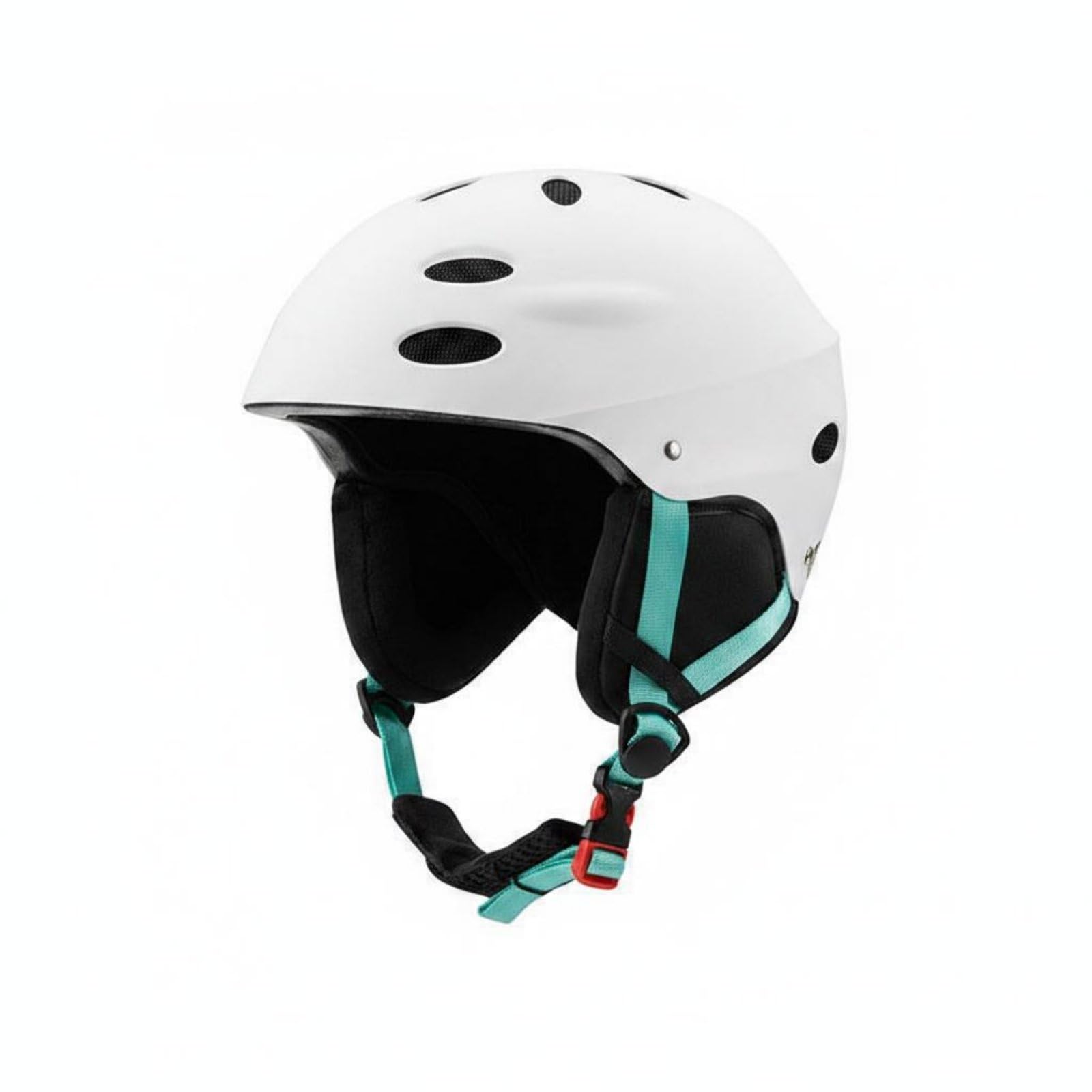 harayaa Adult Headgear Ski Helmet Snowboard Helmet Secure Fit Adjustable Strap Shell suitable for men women daily snow activities, White, M 55-58CM