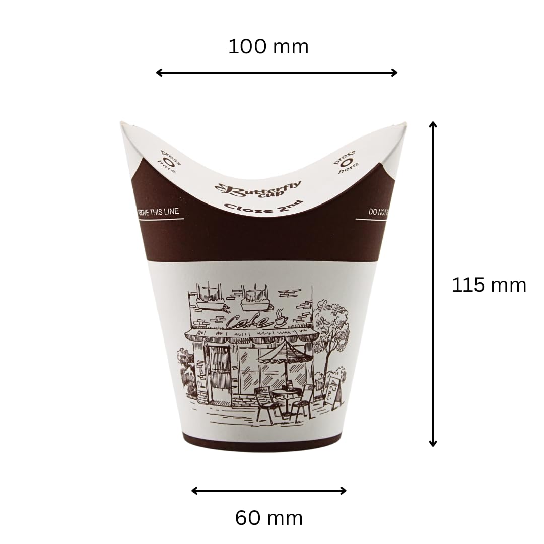 Enpack - 800 Stück Kaffeebecher mit Deckel - Papp Coffee To Go Behälter - 200ml/8 oz - Nachhaltiges Heiß und Kaltgetränk Gefäß - Umweltfreundlicher Alltagsbecher