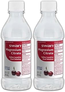 Swan Magnesium Citrate Oral 10 oz/ea Solution Cherry Flavor 2 Pack (20oz Total)