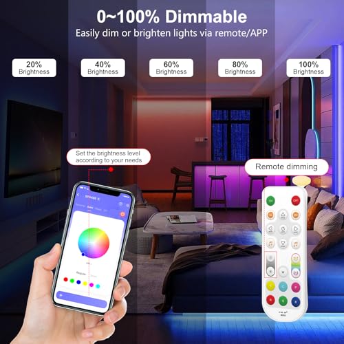 Tira LED direccionable COB con WiFi 16.4FT MALIIGAZA miniatura 4