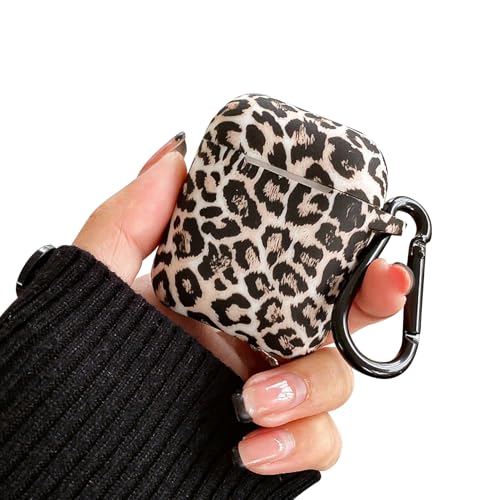 Reownest Custodia per AirPods 2 e AirPods 1, Custodia Estetica Carina con Motivo Leopardato in Silicone Antiurto per...