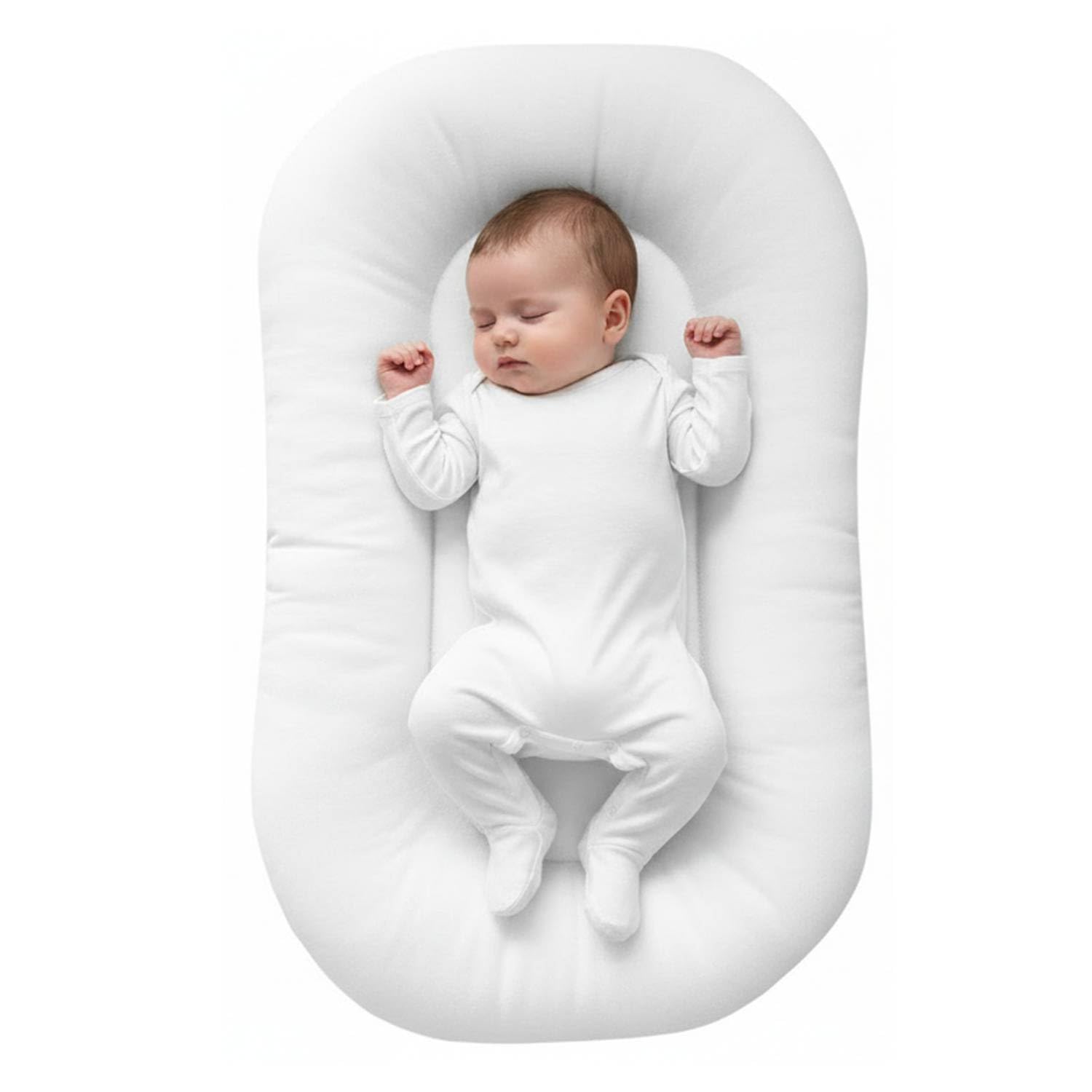 BAMBINETO Funda extra para Nido Colecho para bebé 100% Algodón. BLANCO