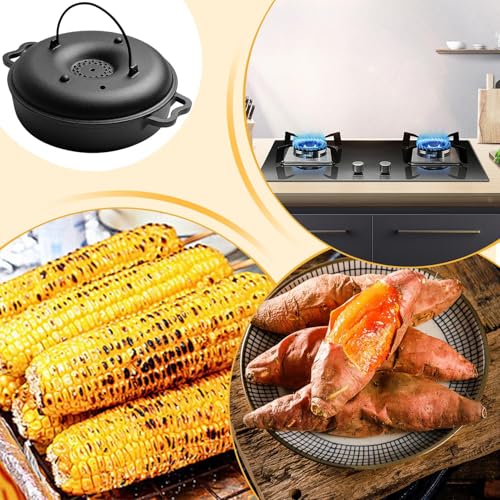 Baoqifong Bratpfanne - Süßkartoffel Aus Gusseisen Mit Clip Und Handschuhen | Koch,zur Zubereitung von Süßkartoffeln, Mais, Grillgemüse und Mahlzeiten in der Haushaltsküche 6 Baoqifong Bratpfanne - Süßkartoffel Aus Gusseisen Mit Clip Und Handschuhen | Koch,zur Zubereitung von Süßkartoffeln, Mais, Grillgemüse und Mahlzeiten in der Haushaltsküche