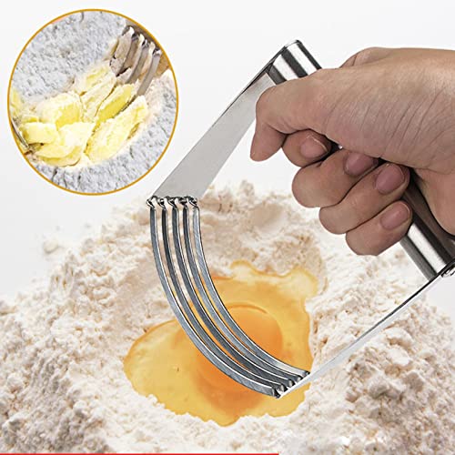 Dough Blender, Stainless Steel Top Professional Pastry Cutter For Baking Flaky Pie Crust Heavy Duty Pastry Blender And Dough Cutter With Blades #TOP2