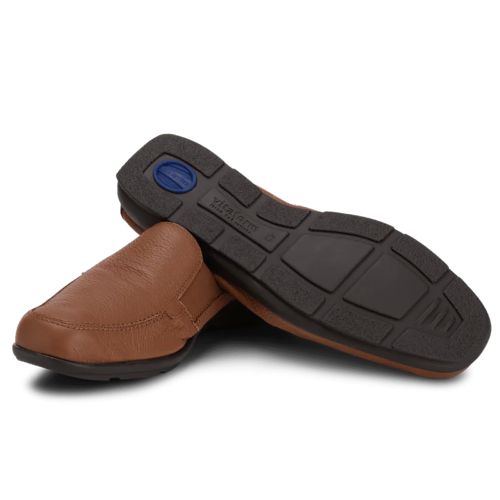VITAFORM® Mokassins für Herren | Slipper | atmungsaktives Hirsch-Leder | Shock Absorber | austauschbares Luftpolster-Fußbett | weich und geschmeidig | für Normale bis kräftigere Füße