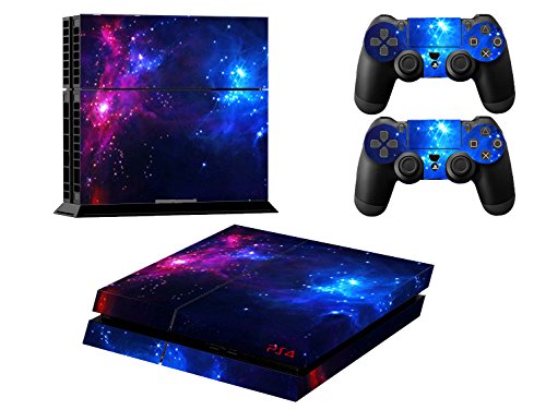 Stillshine PS4 Skin Aufkleber Sticker Folie schützende Haut Schale für Sony Playstation 4 Konsole und 2 Controller (double star)