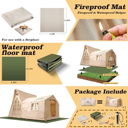 Carpa Inflable para Camping para 8 Personas Color Beige miniatura 2